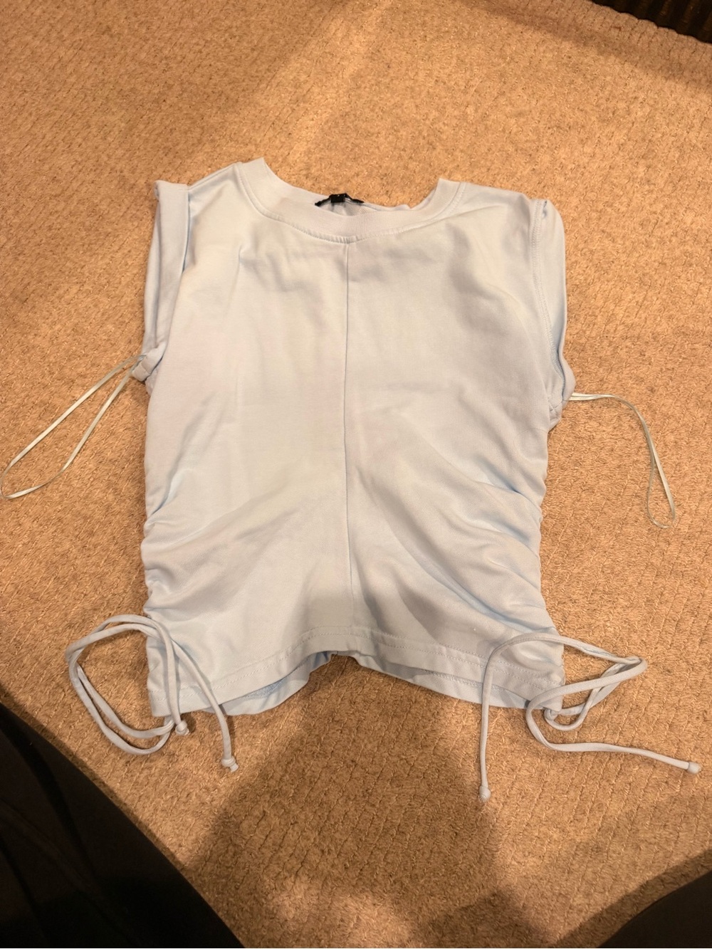 Free People Side-Tie Muscle Tee in White Size Small